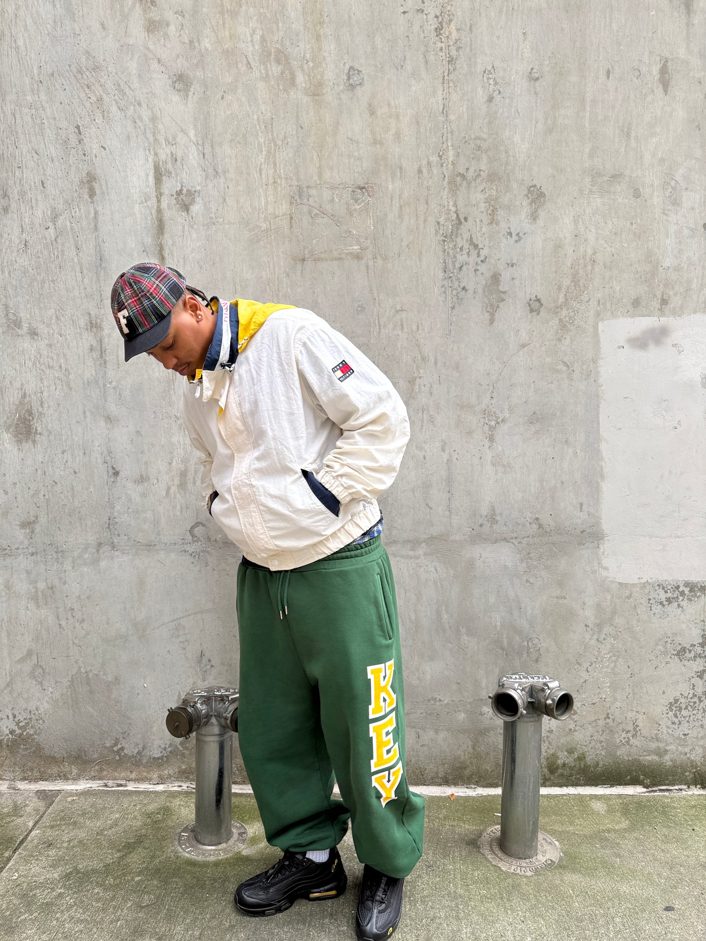 Green varsity sweats